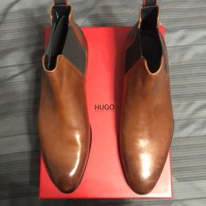 Hugo Boss Mens Medium Brown Dress Boots